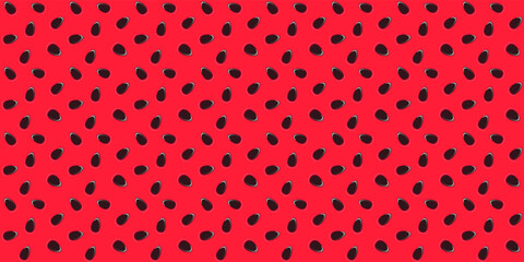Vector background of watermelon with black seeds