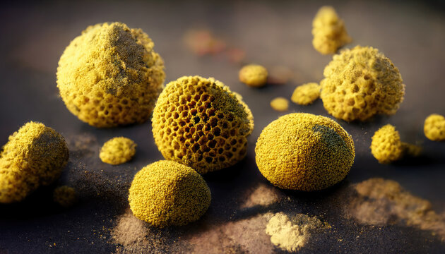3d illustration of plant pollen