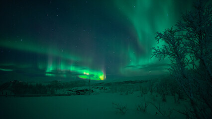 Northern lights / Aurora Borealis on Finnish/Norwegian Borders 
