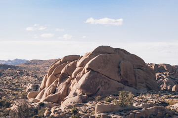 Fototapeta na wymiar Big rock formation at Joshua Tree Desert.
