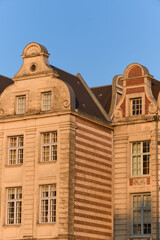 houses in the dusk of Heroes square in Arras, Northern France