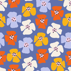 Fototapeta premium Colorful floral seamless pattern