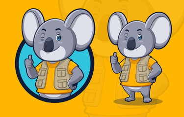 Obraz premium Koala Wearing Safari Vest