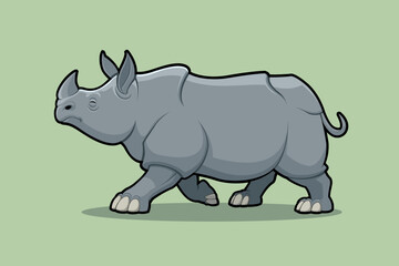Rhino Walking Casually