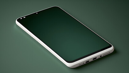 Obraz na płótnie Canvas Phone mockup on background with neutral screen and modern design, generative ai