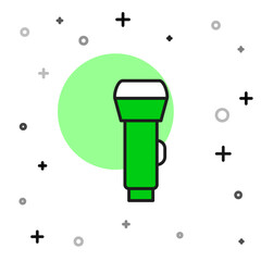 Filled outline Flashlight icon isolated on white background. Vector
