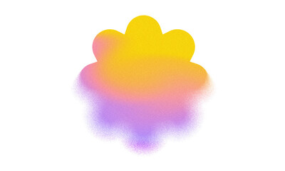 Abstract pastel neon holographic blurred grainy shaped gradient on white background texture. Colorful digital grain soft noise effect pattern. Lo-fi multicolor vintage. Metamodern Style.