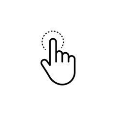 Fototapeta premium Click cursor set. Computer pointer hand and arrow icon. Press pick action element. Vector web interface elements.