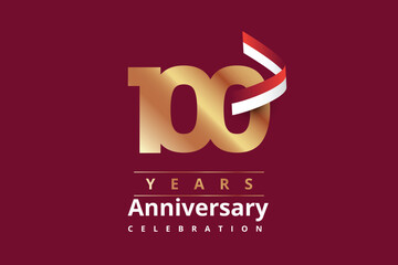 years anniversary gold logo template design