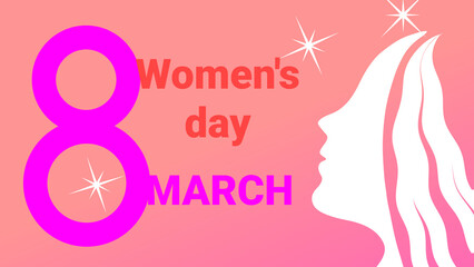 women's day march 8 illustration image with creative women's face