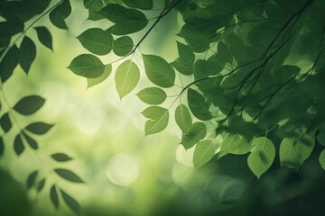 Fototapeta na wymiar green leaves background made with generative ai