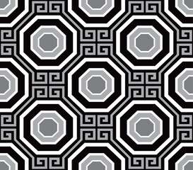 Abstract Geometric Octagon Seamless Vector Pattern Interior Luxury Style Minimal Design Perfect for Allover Fabric Print or Wall Paper