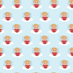 Seamless pattern.Decor for Valentine's Day. Printing on gift paper, packaging, wallpaper, clothes, textiles.