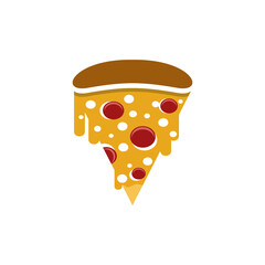 Pizzeria Vector Emblem Template pizza logo. Vector emblem for cafe, restaurant or food delivery service.