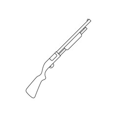 Shotgun icon vector. Rifle illustration sign. weapon symbol. Hunting logo.