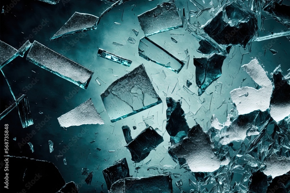 Poster sharp shards of ice that have been smashed together provide a jarringly beautiful overlay for any se