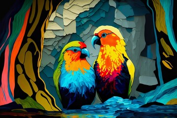 Bird Couple - AI-Art