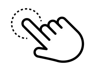 Fototapeta premium Click cursor set. Computer pointer hand and arrow icon. Press pick action element. Vector web interface elements.