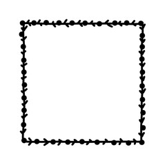 Doodle picture frame. Hand drawn vintage sketchy shape. Vector collection