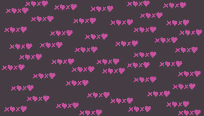 background with pink hearts XOXO