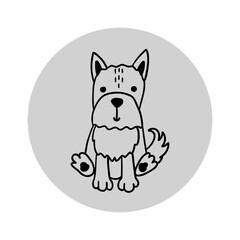 Highlight covers. Dog collection. Round icons for social media stories. Vector set