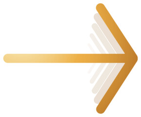 Right pointing arrow with gradient shadow