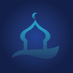 Islamic logo collection concept modern islamic banner collection, fasting, web, poster, flyer, advertising illustration