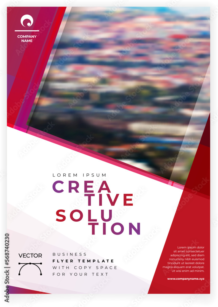 Poster modern layout template for your leaflet etc.