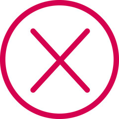 Obraz premium There is an X in the center of the red circle.