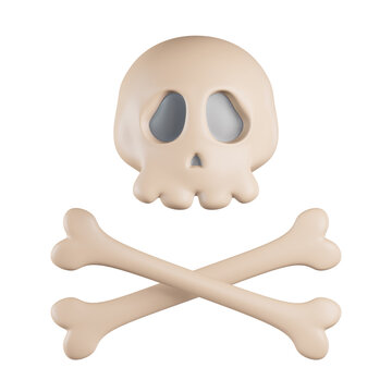 Skull Crossbone 3D Icon
