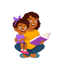 parent read book to kid and feel happy