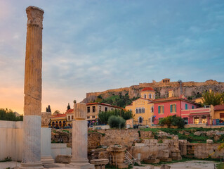 Acropolis view from the roman agora 
