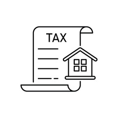 Property Tax Payment icon design. isolated on white background