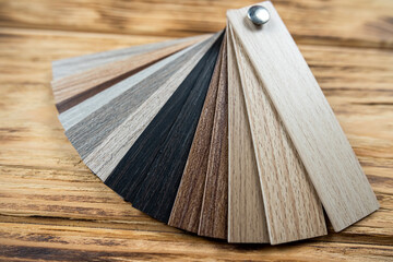 Obraz na płótnie Canvas different sample of wood laminate sampler