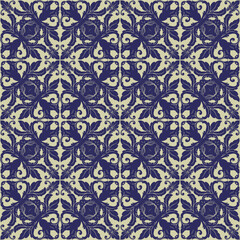 Mega Gorgeous seamless baroque pattern from colorful Moroccan tiles, ornaments. Can be used for wallpaper, fill patterns, web page background, surface textures.