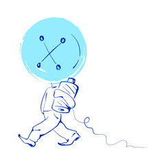 boy with button and thread