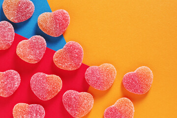 Heart shaped jelly candy