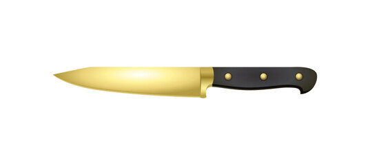 Gold Vegetable Knife vector Object Illustration