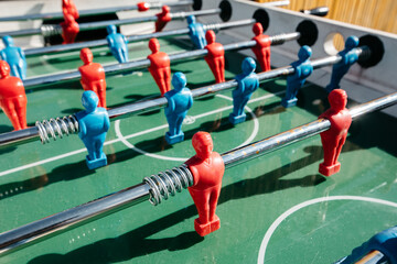 Fototapeta premium street table football soccer game players kicker