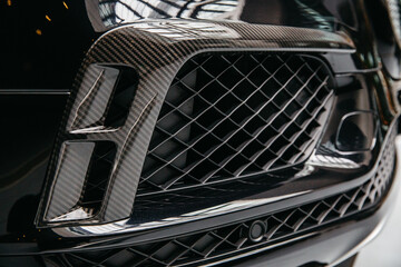 carbon fiber luxury car bumper black
