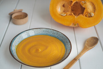 pumpkin soup with bread