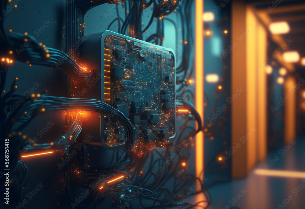 Aufkleber generic advanced communications and information technology device. fictional. created with generativ