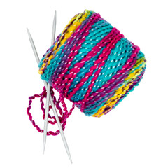 colorful wool ball for knitting or crocheting
