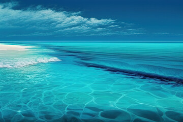 turquoise blue sea and sky