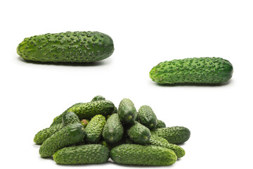 Fresh green cucombers as a background
