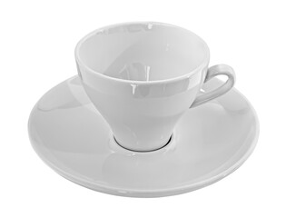 Coffee cup with saucer isolated. Dishware and food concept. png transparent