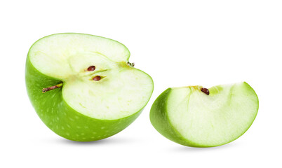 green apple isolated on transparent png