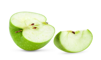 green apple isolated on transparent png