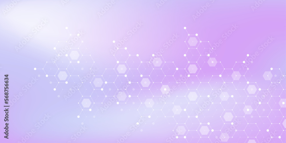 Poster health care and medical pattern innovation concept background design. abstract geometric hexagons sh