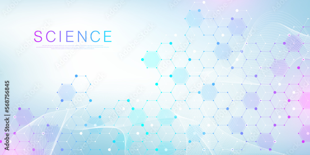 Aufkleber health care and medical pattern innovation concept background design. abstract geometric hexagons sh